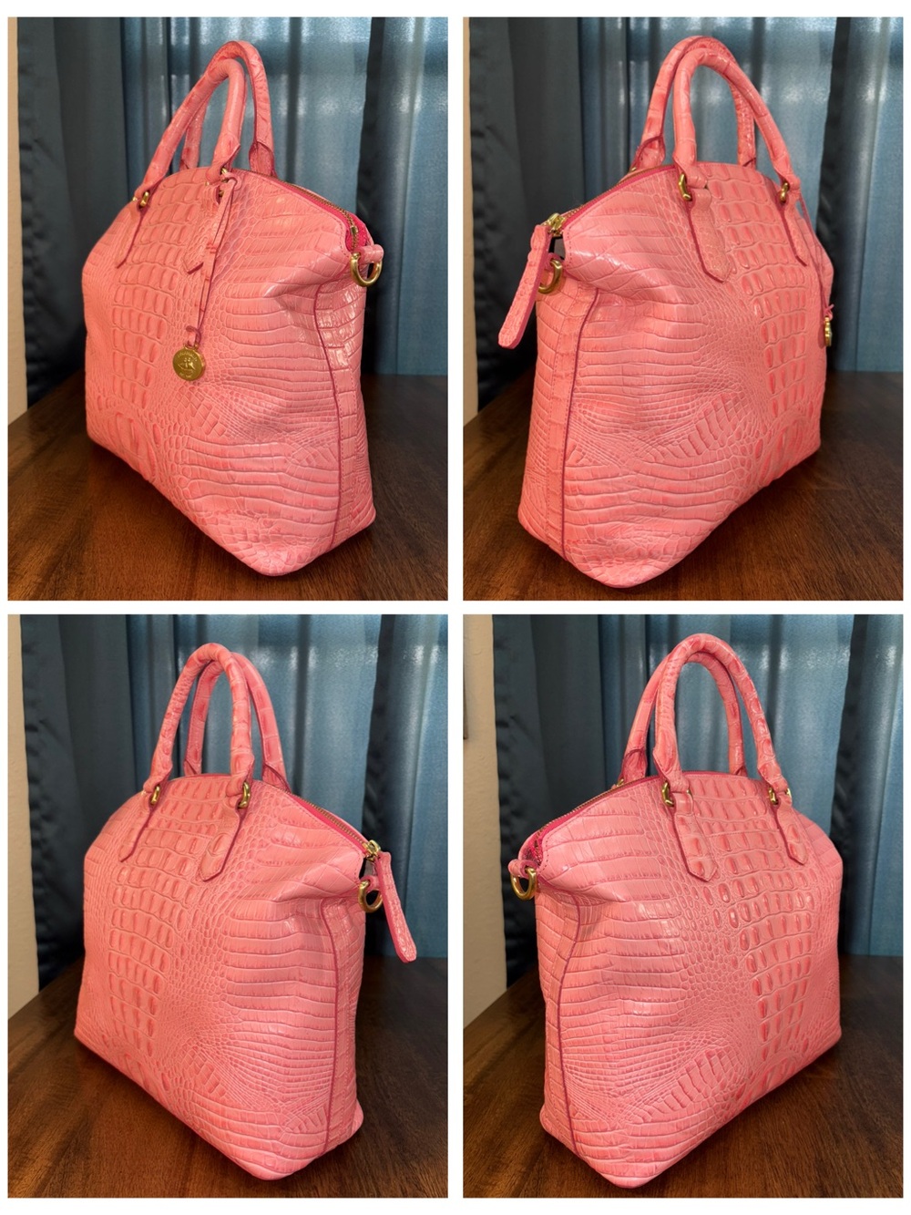 Brahmin EUC Lrg Duxbury - Pink Lychee - RARE, HTF - Coral Pink - Feminine - Picture 4 of 15